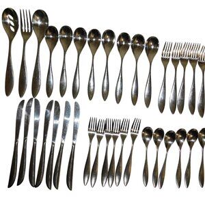Robert Welch 18/10 Flatware Set With Serving Utensils 37 Pieces